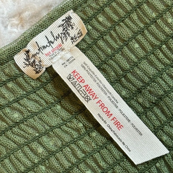 Free People Intimately Women's Large Can't Stop Won't Stop Green Mesh Slip Dress - Picture 12 of 13